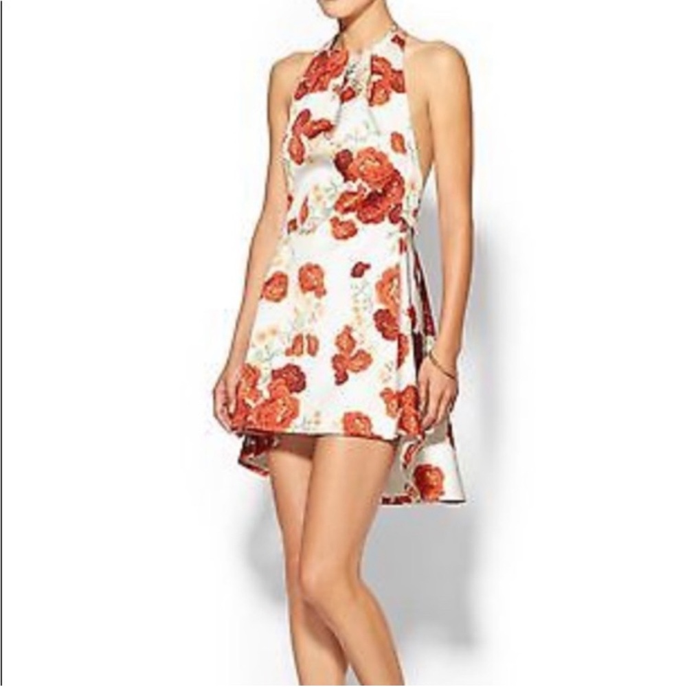 Cameo High Low Halter Top Rose Floral Dress Women’s Size Small -See Measurements